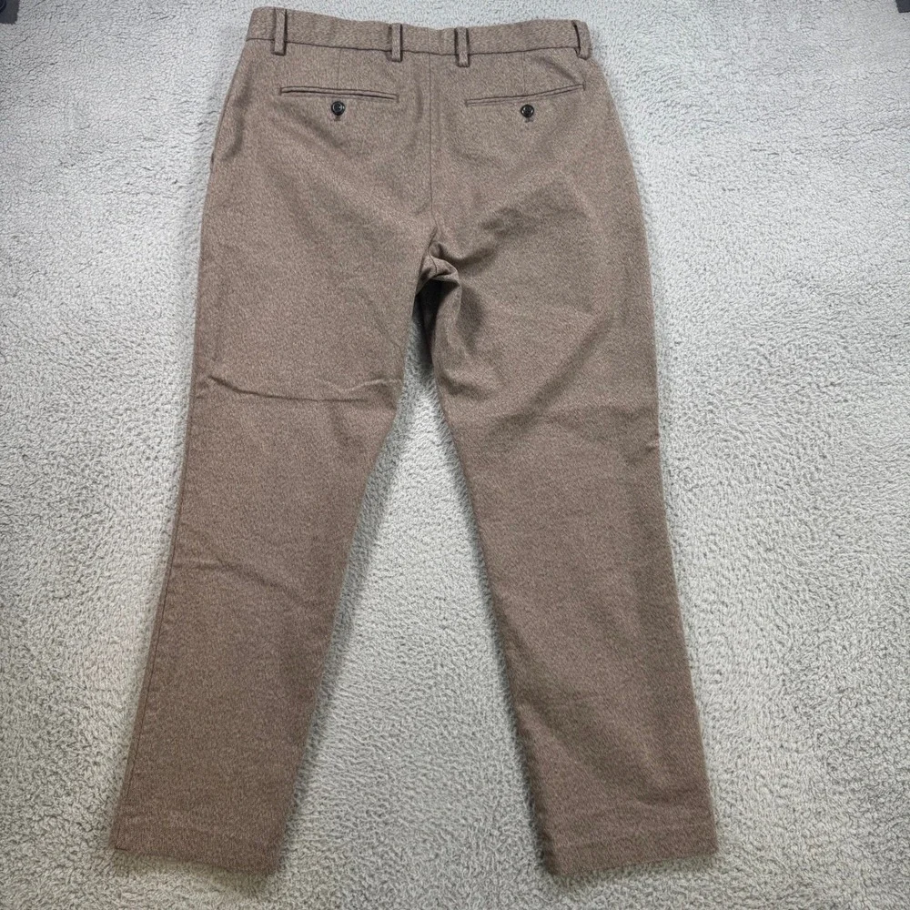 Banana Republic Mens 32x28 Slim Tapered Herringbone Chino Pants Brown Taupe